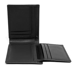 Factory Price Custom Genuine Leather Bifold <b>Slim</b> Wallet RFID Large Capacity <b>Card</b> <b>Holder</b> Slots and ID Window Wallets for Men - Product Image 6