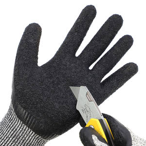 Anti-Slip <b>Textured</b> Safety Gloves Knit Wrist General Purpose Polyester Material Latex-Free <b>Powder</b>-Free - Product Image 3