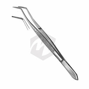Pinzas Meriam de la Mejor Calidad, 16 cm, Punta Angulada Serrada, Pinzas Quirúrgicas Dentales para Algodón, Instrumento de Precisión de Acero Inoxidable - Product Image 2