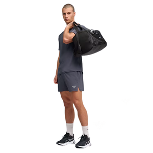 Shorts de sport décontractés pour hommes, coupe athlétique, respirants, pour la gym, l'entraînement, la course, séchage rapide, gris, avec cordon de serrage - Product Image 3