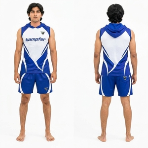 Tenue de football 7v7 personnalisée, ensemble maillot et short, tissu sport respirant, séchage rapide, évacuation de l'humidité, léger - Product Image 6