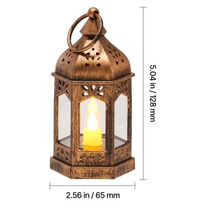 Set di 12 Lanterne LED Elettriche Senza Fiamma per Interni/Esterni, Decorazione da Parete e Portico in Vetro con Supporto in Plastica - Product Image 4