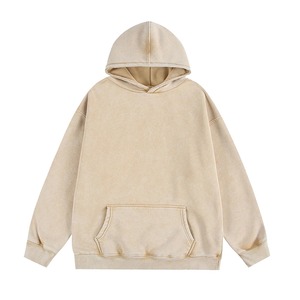 Sweat-shirt à capuche unisexe surdimensionné, couleur unie, en molleton français, décontracté, pour l'automne, coupe classique, avec poche - Product Image 1