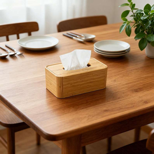 Boîte à mouchoirs en bois artisanale personnalisable, logo personnalisé, emballage durable, élégant et raffiné par Perfect Enterprises - Product Image 1