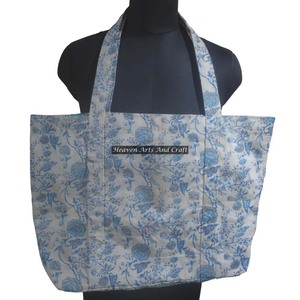 Meilleure vente main bloc imprimé coton toile tissu décoratif coton toile tissu bloc impression toile sac fourre-tout - Product Image 1