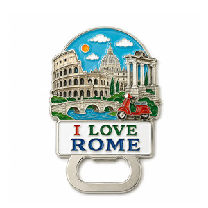 Abridor de Botellas Personalizado con Diseño Irregular de Roma, Llavero Metálico - Product Image 5