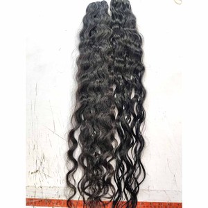 Extensiones de Cabello Humano Natural Ondulado Indio, Trama de Ondas Naturales, Cabello Duradero para Salones, Proveedores de Cabello y Uso Personal - Product Image 3