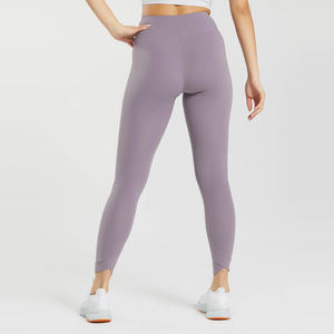 Women's High-Waisted Lightweight Quick Dry Fitness <b>Leggings</b> with Elastic Waist Closure Solid <b>Pattern</b> <b>Leggings</b> for Ladies - Product Image 3