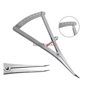 Calibrador Angulado de 4.5 Pulgadas de Largo para Mapeo Óseo, Instrumento de Medición de 0-40mm con Escala de Precisión para Implantes Dentales, Quirúrgicos y de Ortodoncia - Product Image 1