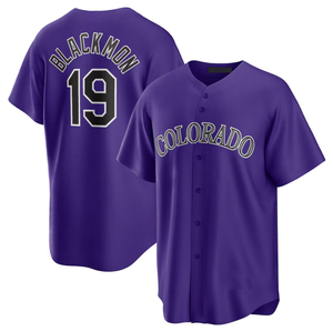 Classical Trends Purple <b>Baseball</b> Jersey Men's Short Sleeve Embroidered Logo Regular Fit All Seasons Apparel - Product Image 4