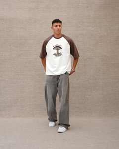 Camiseta Transpirable de Algodón 100% Estilo Vintage para Hombre, Temporada Otoño, Tejido de 180g, Liquidación de Stock por Cancelación/Excedente/Excedente de Ropa - Product Image 1