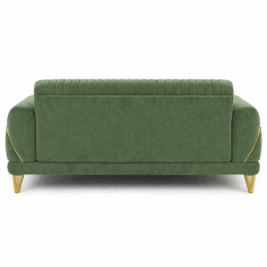 Sofá Moderno de 3 Plazas en Madera Maciza Resistente |   Sofá Minimalista Asiático Zen de Madera con Listones |   Banco de Roble de Diseño Discreto para Sala de Estar - Product Image 3