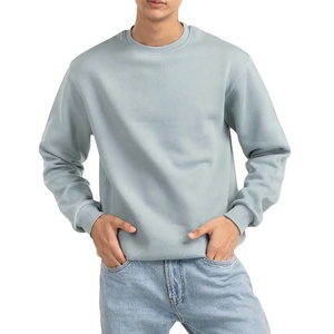 Wholesale 100% Cotton Streetwear Sweatshirt Long Sleeve Design with Custom Logo Trendy Casual Men's Sweatshirts - Product Image 1