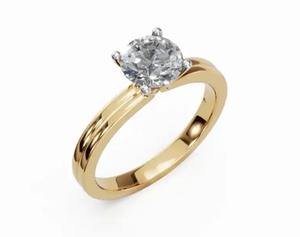 Anillo Doble con Diamante Solitario Cultivado en Laboratorio Roxana, 0.300 Quilates, Piedra Única, Oro Sólido de 9KT/18KT, Oro Amarillo, Oro Rosa, Oro Blanco, Joyería - Product Image 4