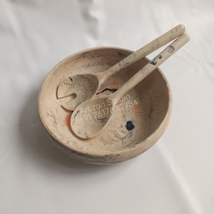 Bol à salade en résine en gros d'usine avec motif artistique fait main pour servir les fruits, idéal pour les hôtels, restaurants, buffets et la maison - Product Image 6