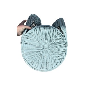 Cesta de Almacenamiento de Mimbre Hecha a Mano con Forma de Hipopótamo para la Habitación de los Niños y Decoración de la Guardería - Product Image 3