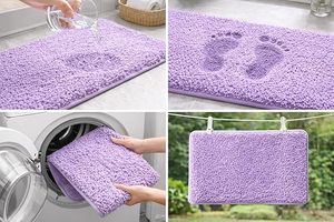 Tapis de sol de salle de bain personnalisé, motif crème glacée, tapis de bain absorbant l'eau, antidérapant, pour entrée de toilettes, usage domestique - Product Image 4
