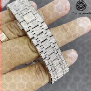 Montre de Luxe Charm Jewells en Acier Inoxydable, Boîtier 41mm, Mouvement Mécanique Analogique, Mode Homme, Accents Diamantés, Étanchéité 10 ATM - Product Image 2