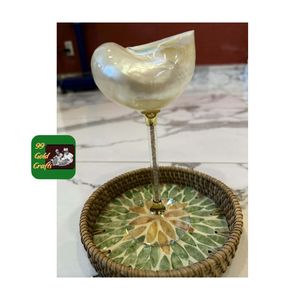 Verre à vin artisanal en coquille |   Décoration de style côtier |   Mariage à la plage |   Mariage romantique |   Fête des meilleures amies - Product Image 2