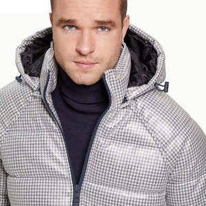 Chaqueta de Plumón para Hombre, Estilo Bomber, Corta, Gruesa, Brillante, con Capucha, para Invierno - Product Image 3