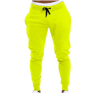 Pantalon de survêtement en coton bleu marine pour homme, taille élastique, décontracté, poches latérales, respirant, léger - Product Image 3