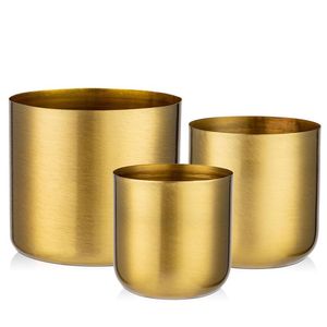 Macetero Decorativo Ecológico de Metal Dorado para Jardín y Patio que Eleva el Ambiente Exterior - Product Image 6