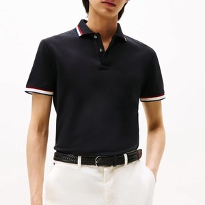เสื้อโปโลกอล์ฟผู้ชายไซส์ใหญ่แบบแห้งเร็วสั่งทำขายส่งพร้อมพิมพ์ลายเสื้อกีฬาแขนสั้นพร้อมโลโก้แบบกำหนดเองด้วยเทคนิคการถ่ายเทความร้อน - Product Image 4