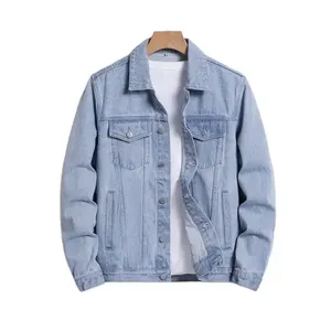 High-quality XMA Fashionable Breathable Spring Hip Hop Style Medium Wash Denim <b>Jackets</b> Tops Both Men <b>Women</b> Polyester/Cotton - Product Image 4