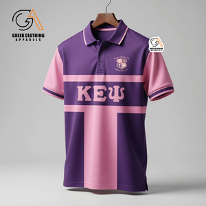 เสื้อชมรมนักศึกษา Kapa Epsilon PSi ปักลายสีชมพูม่วง เสื้อผ้าคลาสสิกสำหรับผู้หญิง ปรับแต่งได้ อุปกรณ์สำหรับมหาวิทยาลัย เสื้อสำหรับงานชมรมนักศึกษา - Product Image 3