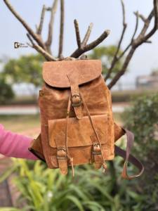 Sac à dos unisexe en cuir véritable, imperméable et multi-usage avec poches élégantes-Produit en vrac en gros - Product Image 2