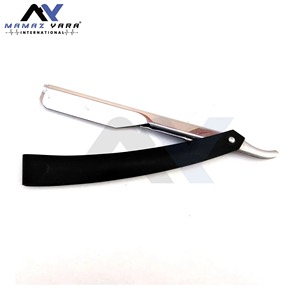 Rasoir droit professionnel pour barbier, support de lame double tranchant, rasoir classique pour rasage humide, pour salon de coiffure, vente en gros, OEM - Product Image 2