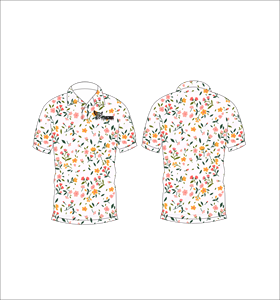 เสื้อโปโลพิมพ์ลายดอกไม้เล็กๆ แบบกำหนดเอง เสื้อโปโลแขนสั้น น้ำหนักเบา สวมใส่สบาย เหมาะสำหรับทีมกีฬา - Product Image 1