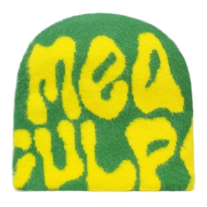 2025 noël conception personnalisée tricot Logo unisexe plaine bonnet chaud Ski hiver tricot chapeau pas cher prix Mohair bonnets chapeaux - Product Image 2