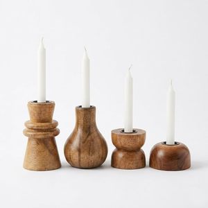 Luxury Handmade Wooden <b>Tapered</b> <b>Candle</b> Stand with Rustic Design for Home Wedding Decor - Product Image 1