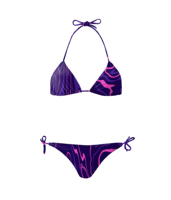 Ensemble micro bikini respirant et écologique pour femme, séchage rapide, service OEM, maillot de bain deux pièces avec imprimé frontal et grandes tailles