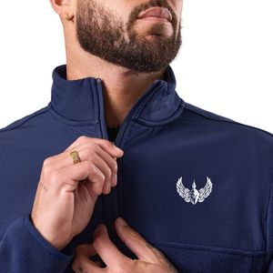 Mens Thermal Funnel Neck Sweatshirt Long Sleeve Outdoor Workout Pullover Lightweight <b>Winter</b> Sportswear Top - Product Image 4