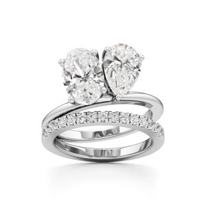 Anillo de Compromiso de Diamantes de Corte Ovalado para Mujer con Estilo de Puntas, Joyería Fina Clásica - Product Image 3