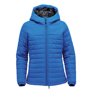 Chaqueta Acolchada con Capucha para Mujer, a la Moda, de Manga Larga, Abrigo de Invierno Cálido de Poliéster, Color Sólido, Cierre de Cremallera - Product Image 4