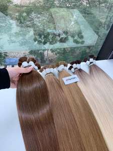 Extensions de cheveux vierges humains vietnamiens en vrac avec des extrémités super doublement tirées, couleur brun chaud chez Nasa Hair Company - Product Image 4