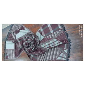 Luxury <b>Wool</b> Printed Embroidery Plain and Lace Stoles Scarves for Women Soft Warm Fashion Shawls 70x180cms 70x200cms 100x100cms - Product Image 1
