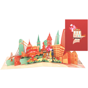 Wholesale 3D Pop Up <b>Card</b> Love Story In San Francisco Custom Love Travel 3D Greeting <b>Card</b> Offset Printing Special For Love Couple - Product Image 1