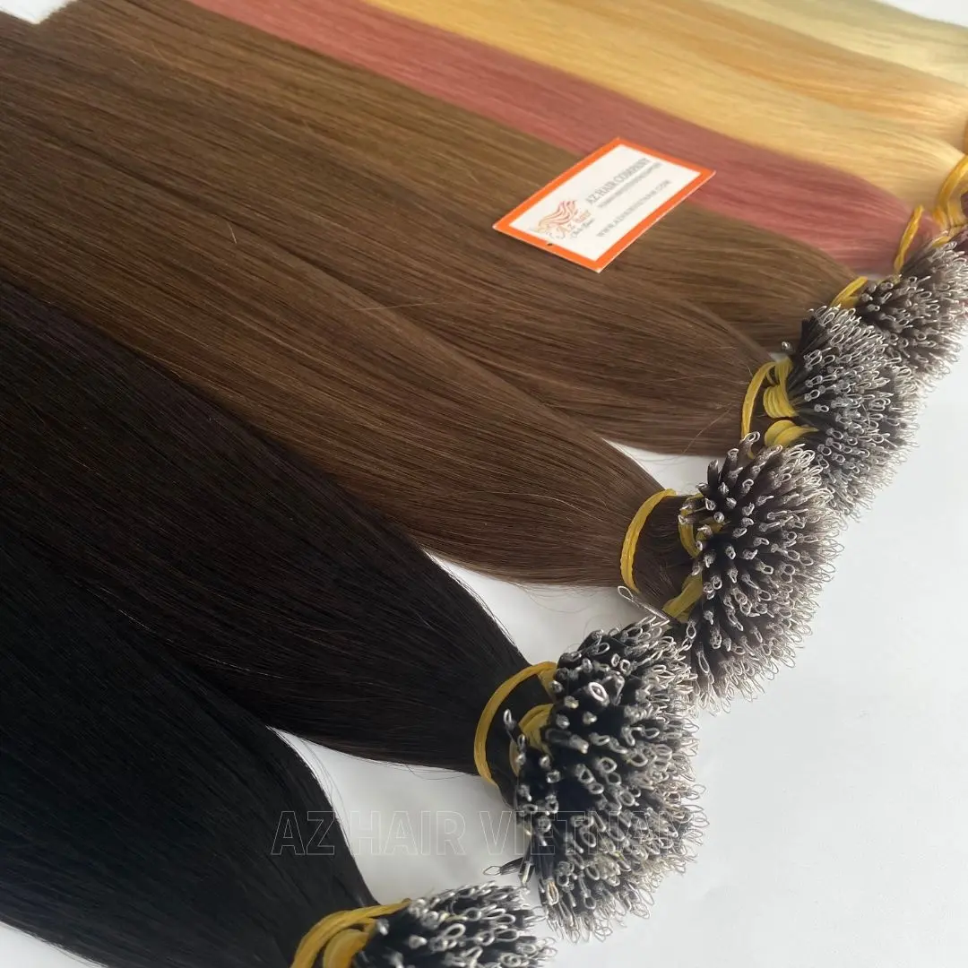 Best Quality Nano Tip Hair Extensions Super Double Drawn Bone Straight Keratin Hair From 100% Vietnamese Hair Wholesale price