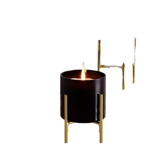 Ensemble de 3 bougeoirs pour la décoration de la maison, articles de table, bougies lumineuses, design moderne, bocaux - Product Image 2