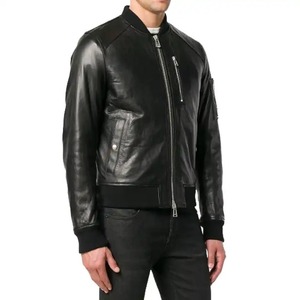 Hot Selling Men's <b>Winter</b> <b>Leather</b> <b>Jackets</b> Stand Breathable Windproof Waterproof Eco-Friendly High Street Men's <b>Leather</b> <b>Jacket</b> - Product Image 1