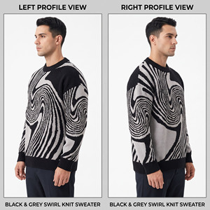 <b>Men's</b> Casual Loose Fit Knit <b>Sweater</b> Round <b>Neck</b> Knitted <b>Men's</b> Streetwear Knitted Pullover <b>Men's</b> Casual Pullover <b>Sweater</b> - Product Image 4