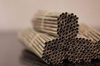 Pailles réutilisables en forme de feuille pour boissons, smoothies, limonades, cocktails, usage en cafés et restaurants (vente en gros)
