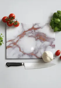 Elegante tabla de cortar de mármol con texturas únicas para preparar alimentos y como superficie de corte en cocinas y hogares modernos. - Product Image 5
