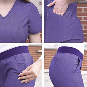 Fashion Scrubs Uniforms <b>Sets</b> Scrub <b>Set</b> Unisex Scrub Suit <b>Sets</b> Woven Polyester/Cotton Short Sleeve Nurse Scrub High Hospital - Product Image 6