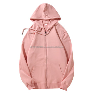OEM algodón de talla grande personalizado hombres sudaderas con capucha de las mujeres Full Zip up Sudadera con capucha de alta calidad en blanco sudadera - Product Image 3
