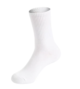 Chaussettes de sport blanches pour hommes, en coton tricoté, respirantes, à séchage rapide, antidérapantes, chaussettes athlétiques, logo personnalisé - Product Image 5